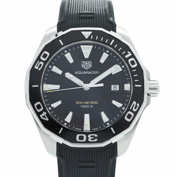 TAG Heuer Aquaracer WAY101A Black Dial Men's Watch - Picture 1 of 9